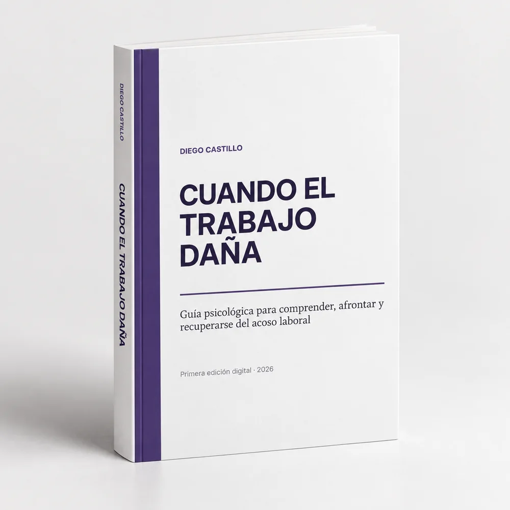 Mockup del libro Cuando el trabajo daña